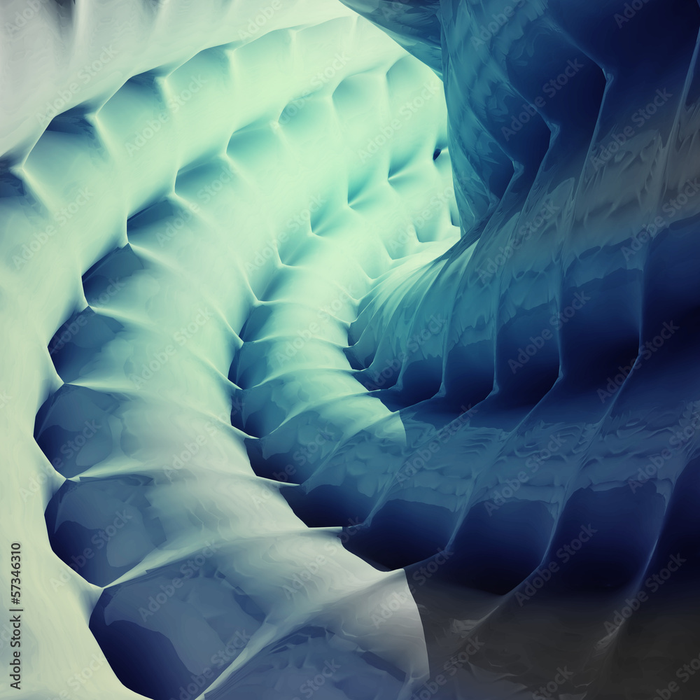 Obraz premium twisted organic tunnel structure shape study wallpaper
