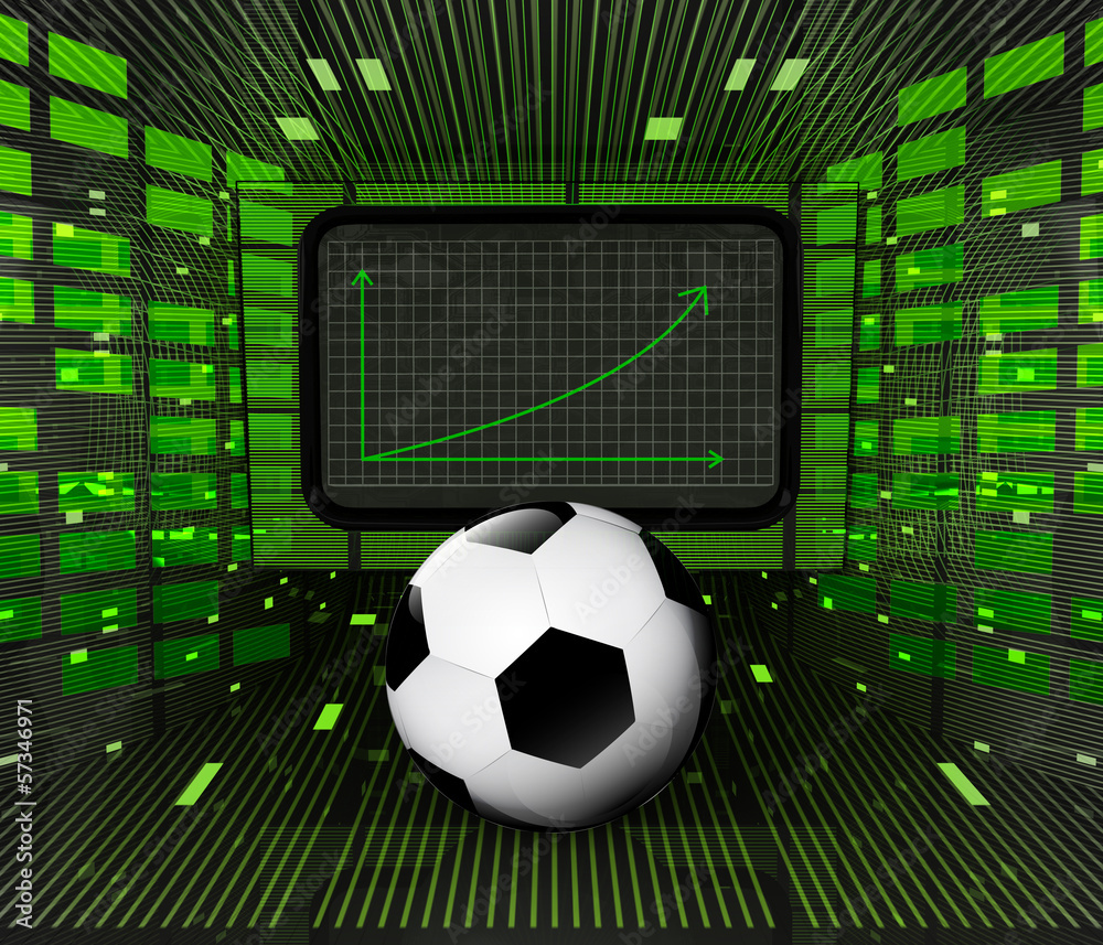 Naklejka premium business positive graph forecast or results of sport industry