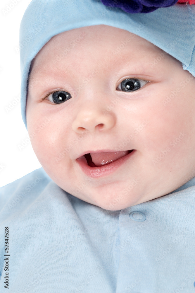 Adorable baby girl isolated on white background. Adorable baby girl isolated on white background.