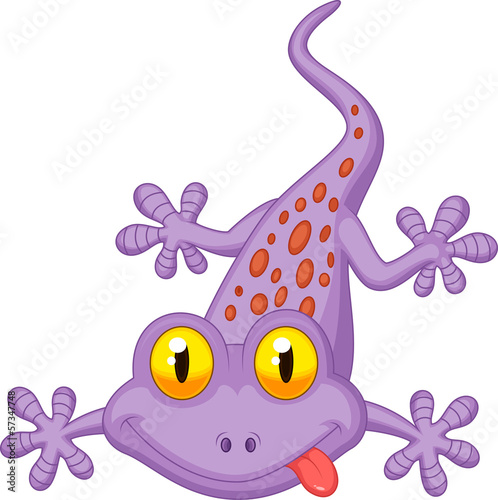Cute gecko cartoon