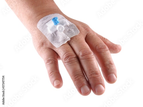 Intravenous cannula, Venflon founded on men's hand