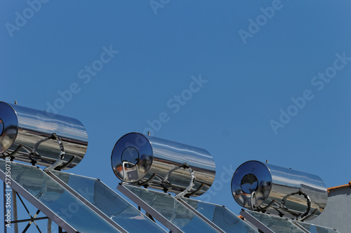 Solar panels on the roof