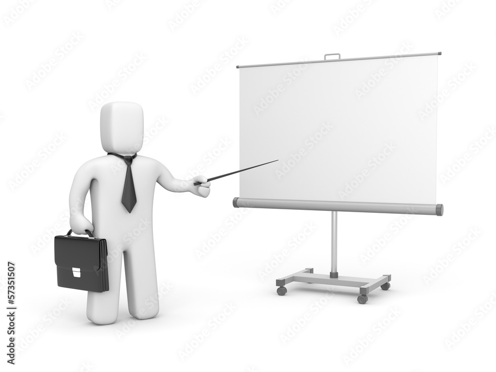 Businessman and whiteboard Businessman and whiteboard