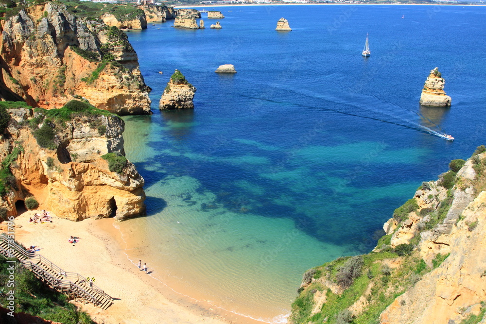 Ponta de Piedade in Lagos, Algarve coast in Portugal