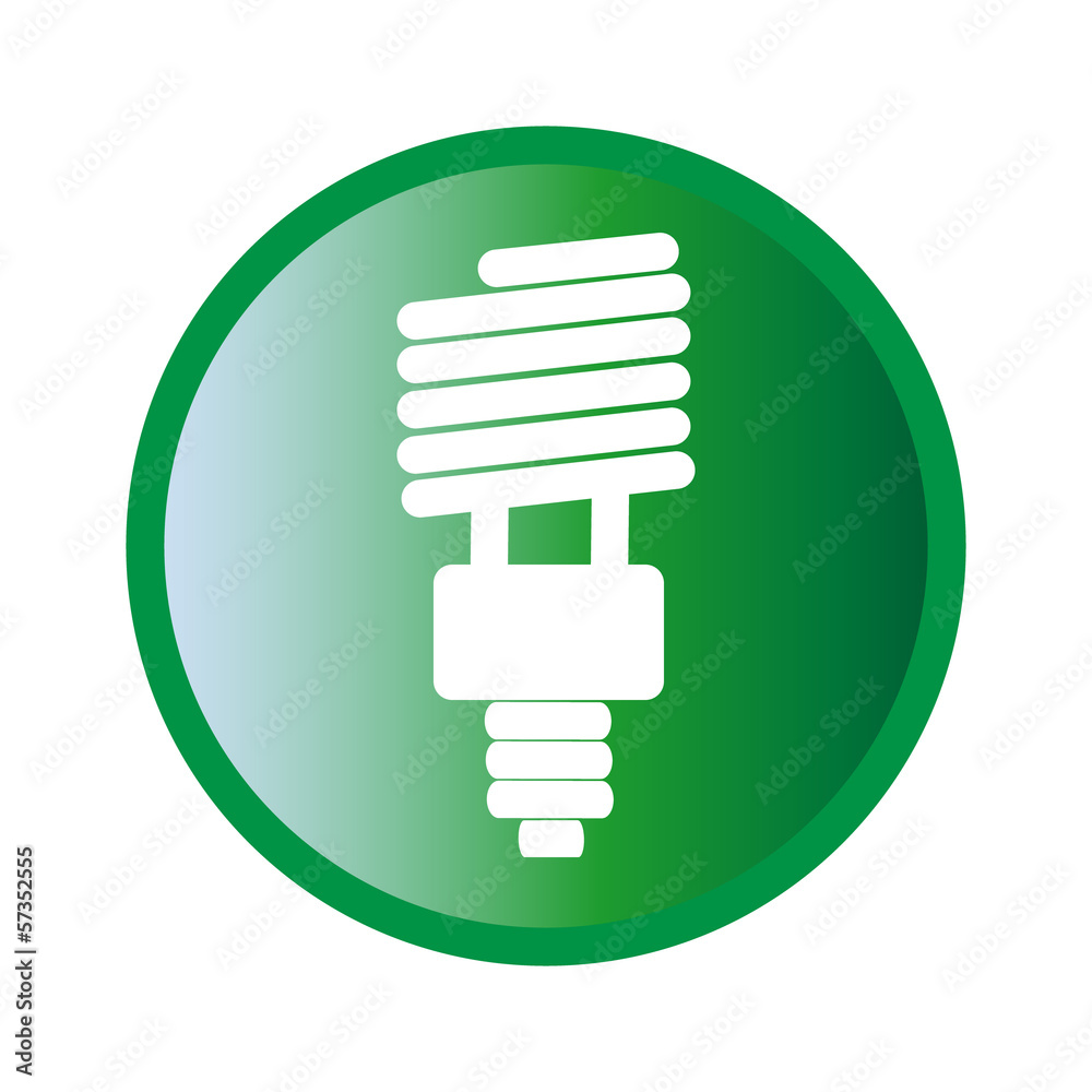 Vector cats illustration of green eco energy bulb icon Vector cats illustration of green eco energy bulb icon