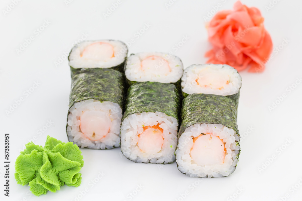 Japanese cuisine - sushi and rolls Japanese cuisine - sushi and rolls