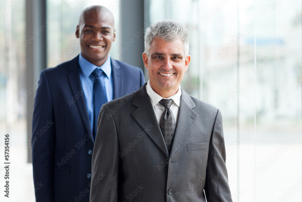 senior businessman and young african businessman senior businessman and young african businessman