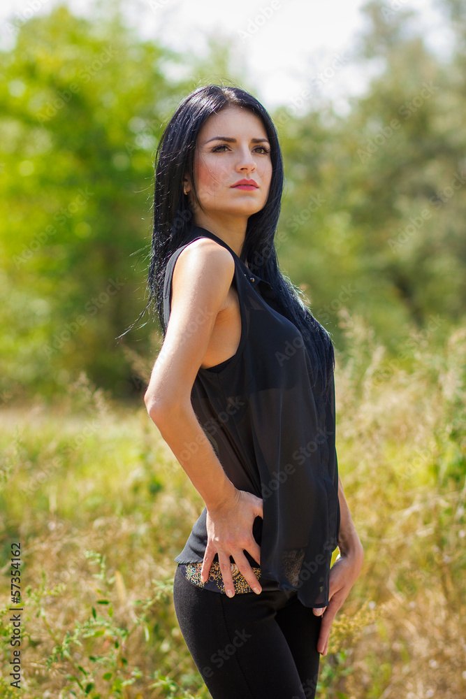 Portrait of a beautiful young brunette woman Portrait of a beautiful young brunette woman