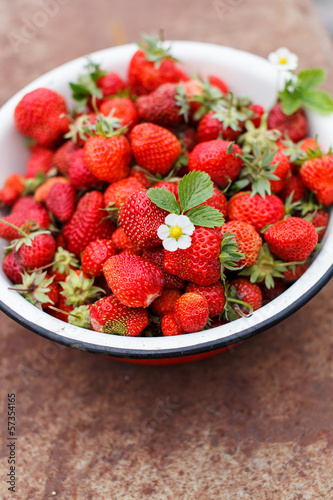 Strawberries in the dish