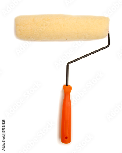 Paint roller isolated on white background.