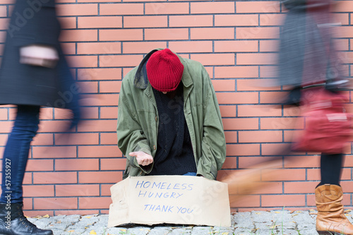 Homelessness in a big city photo