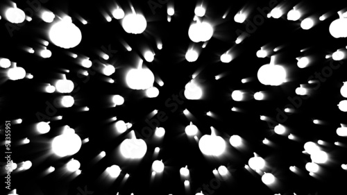 Halloween Pumpkins Falling Background with Alpha