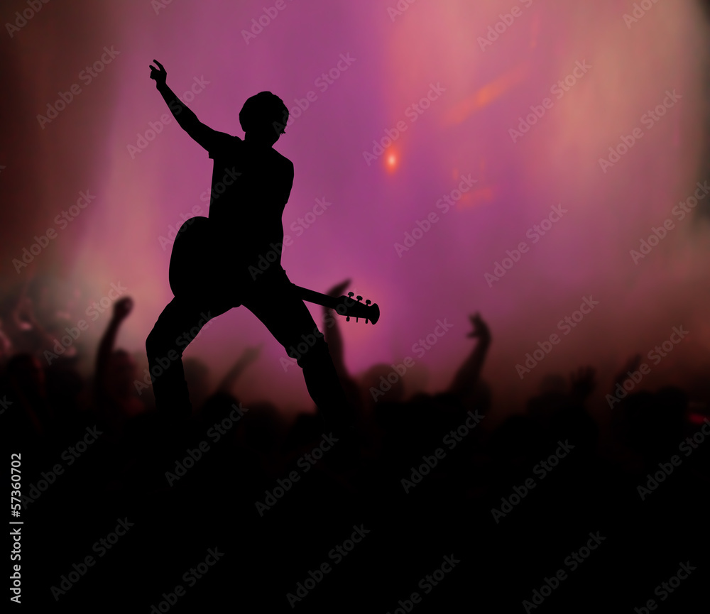 guitarist at rock concert