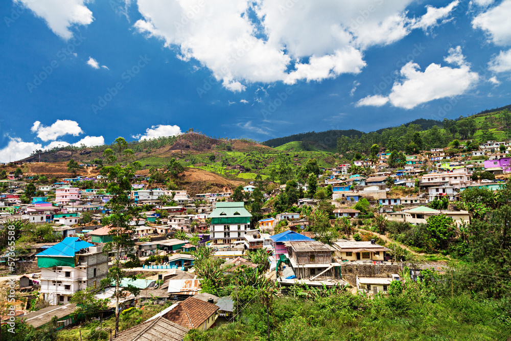 Landscape of Munnar town