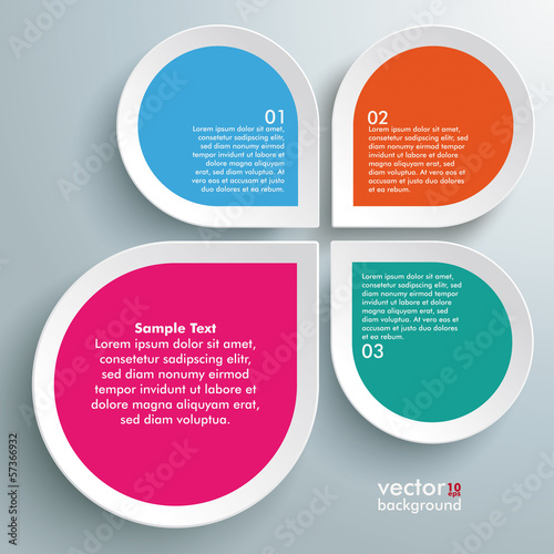 Infographic Colored Abstract Drops Blossom