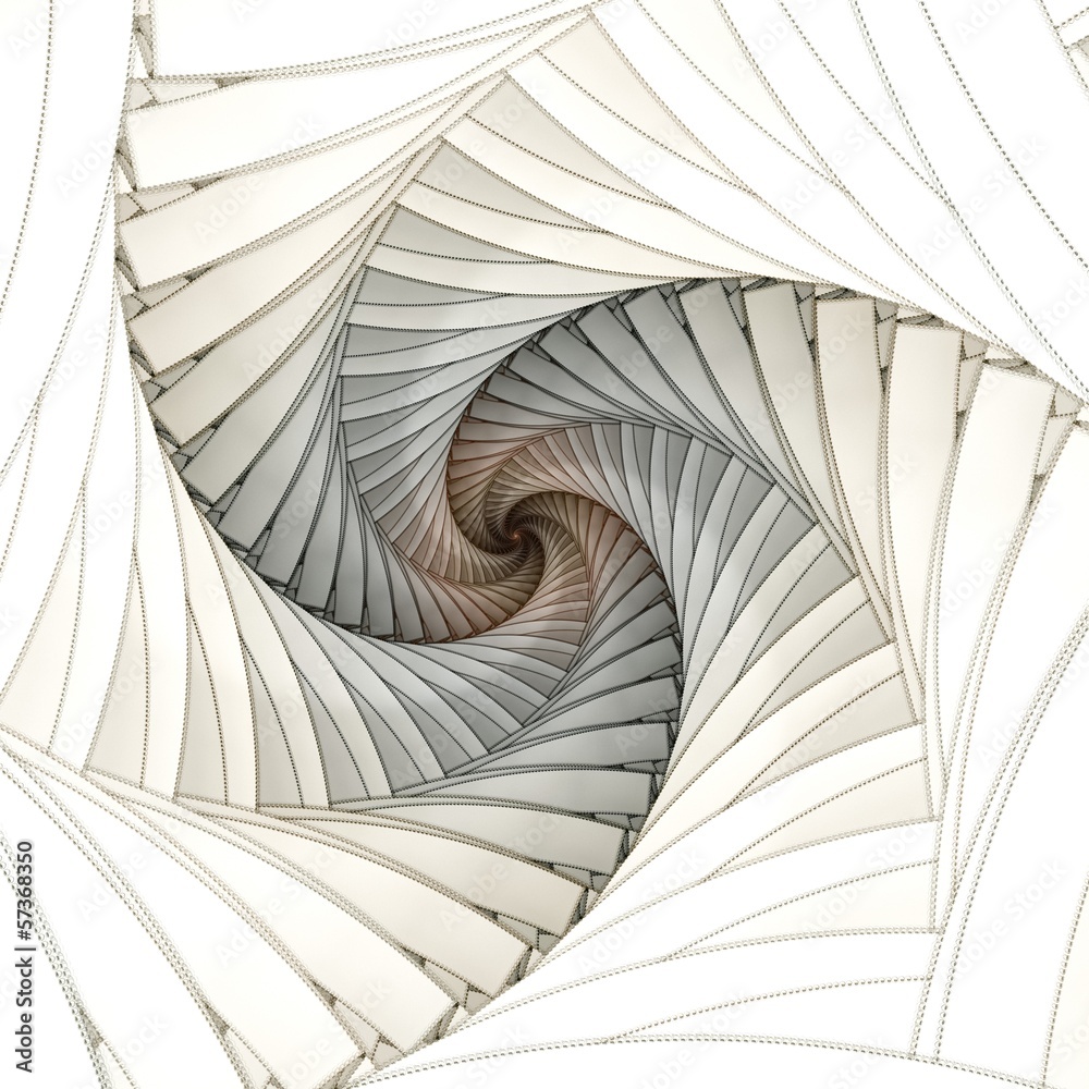 Obraz premium Abstract fractal spiral on the white background