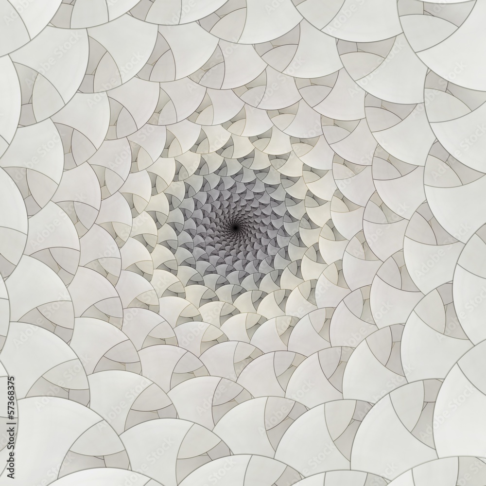 Naklejka premium Abstract fractal spiral on the white background