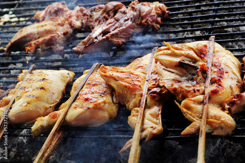 Grilling chicken on the stove