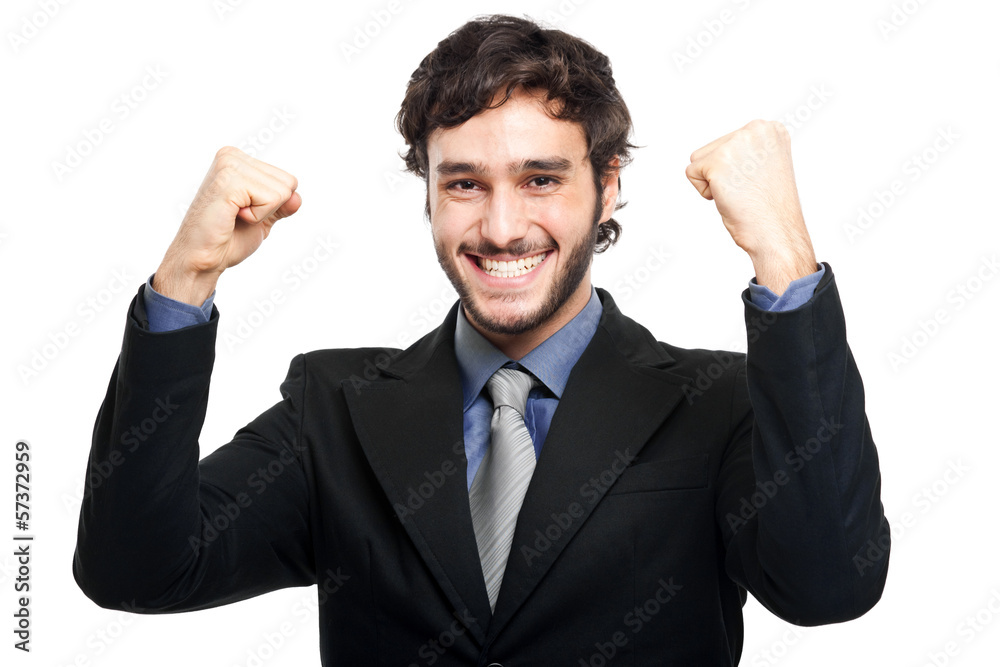Successful businessman isolated on white Successful businessman isolated on white