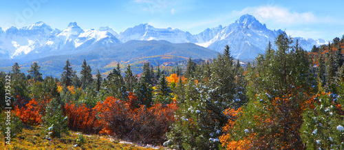 Panoramic view of Rocky mountains photo