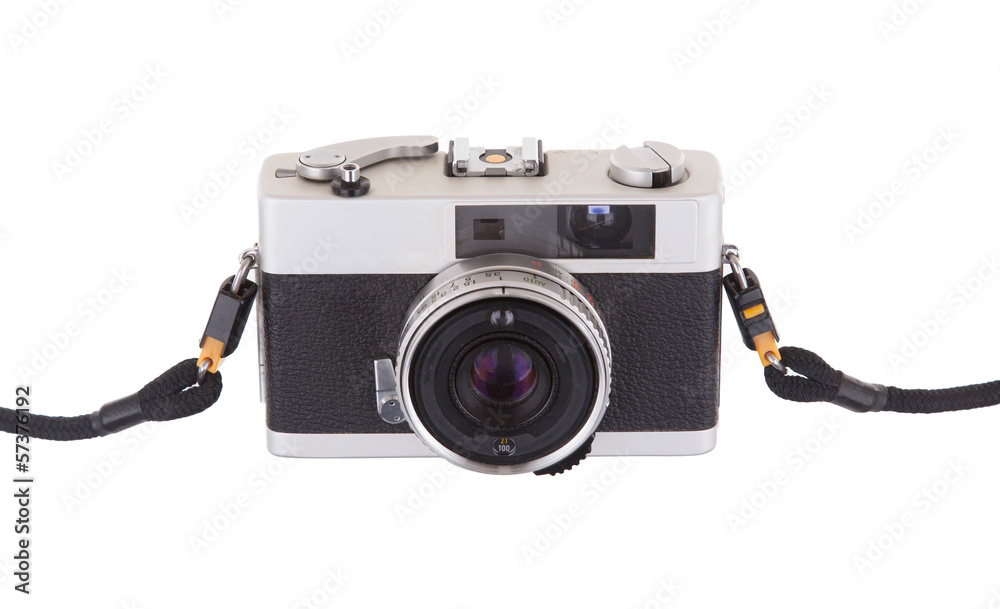 Old vintage camera isolated