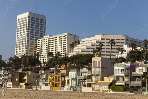 Beach front properties along the Santa Monica coast. © jeffreyjcoleman