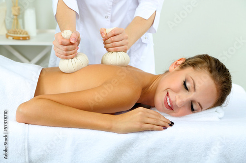 Beautiful young woman havin...