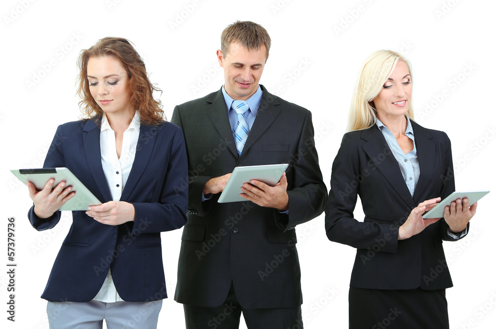Group of business people isolated on white Group of business people isolated on white