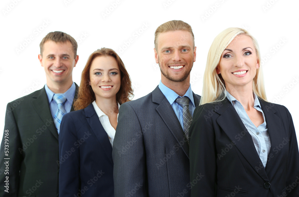 Group of business people isolated on white Group of business people isolated on white