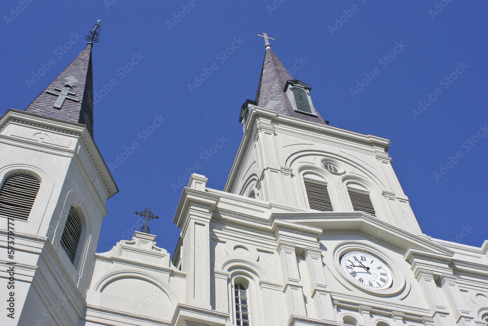 Low Angle Shot of  Saint Louis Cathedral in Jackson Square