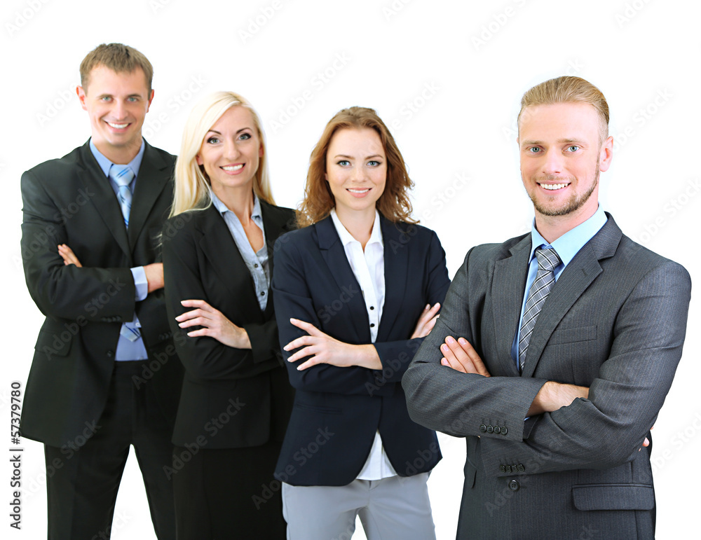 Group of business people isolated on white Group of business people isolated on white