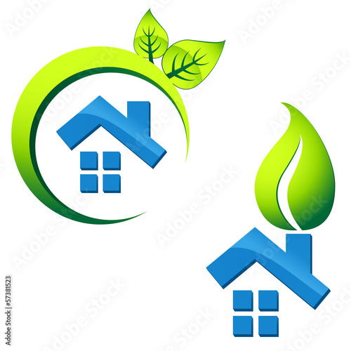 eco friendly house - real estate icons