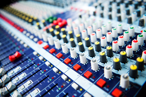 sound mixer control.