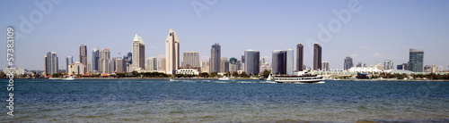 Beautiful Sunny Day San Diego California Panoramic Downtown City © Christopher Boswell
