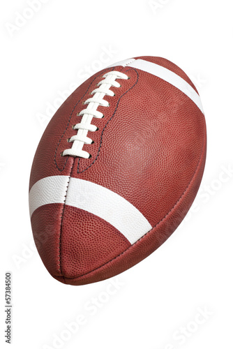 Official college style football isolated on white