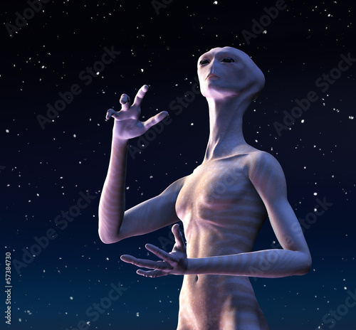 Εκτύπωση καμβά Alien Looks Heavenward