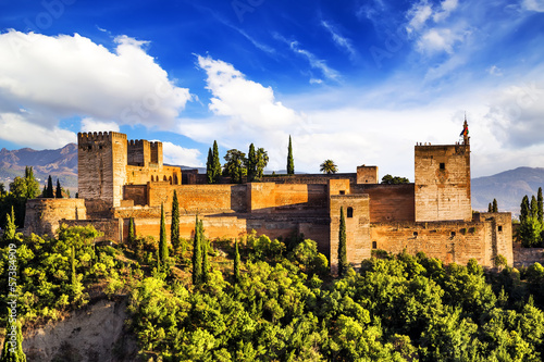 Ancient arabic fortress of Alhambra, Granada, Spain.