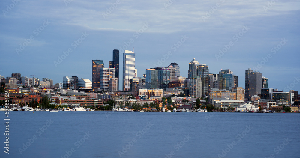 Seattle Skyline Downtown Office Building Nautical Transportation Seattle Skyline Downtown Office Building Nautical Transportation