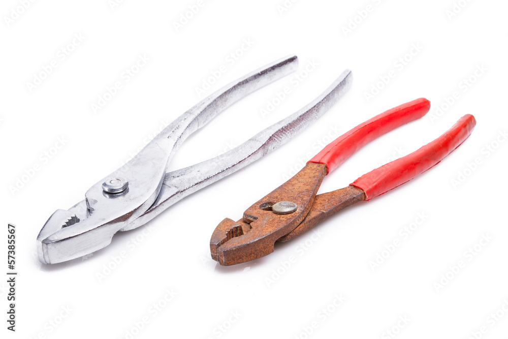 Pliers. Studio shot Isolated on white background Pliers. Studio shot Isolated on white background