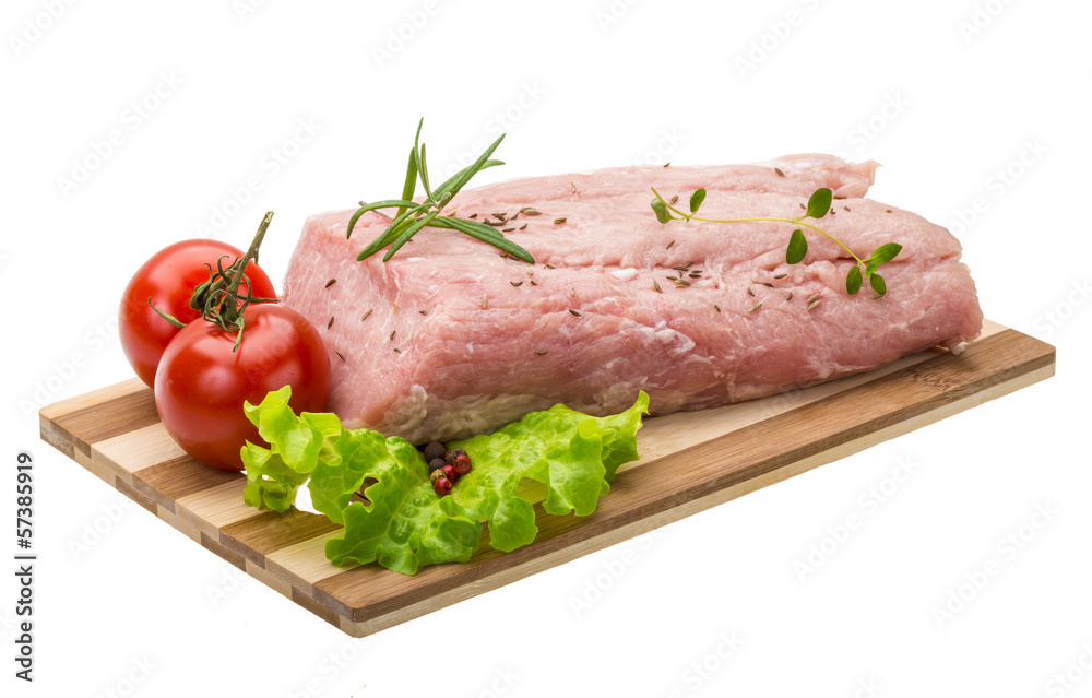 Raw pork meat