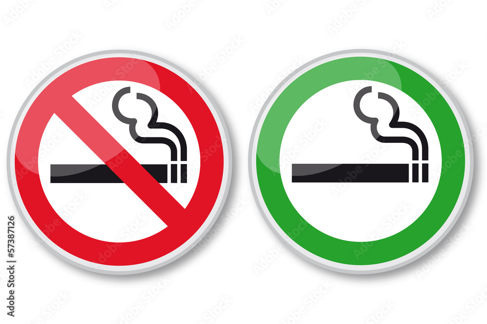 © Brad Pict - No smoking and smoking area signs © Brad Pict - No smoking and smoking area signs