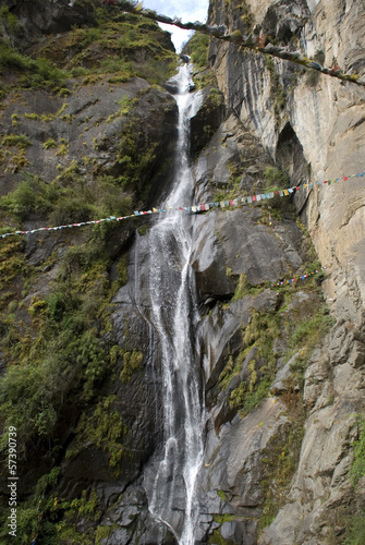 Waterfall, Takthsang Goemba, Bhutan photo