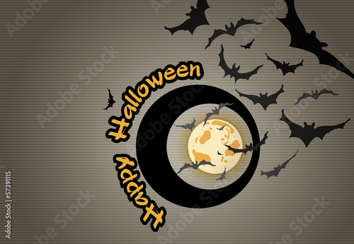 Halloween background  with bats