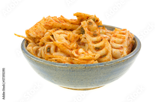 A full bowl of meatless chop suey on a white background photo