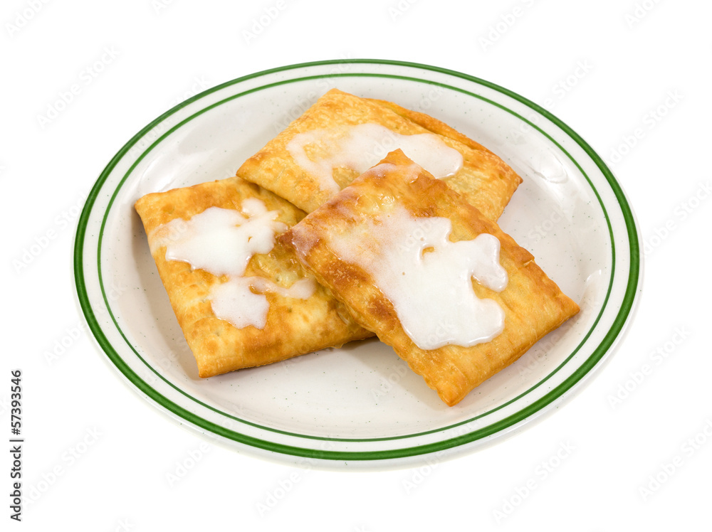 Toaster pastries with icing on a plate