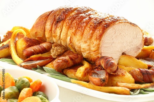 roast turkey rolled breast photo