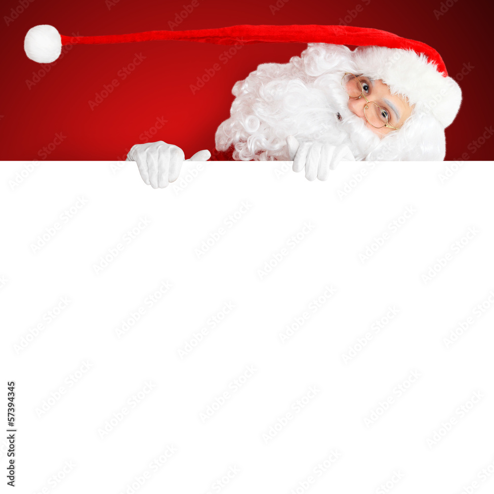 Naklejka premium Weihnachtsmann in schönem rot