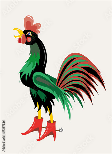 Black rooster