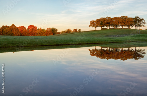 Tranquil autumn landscape a...