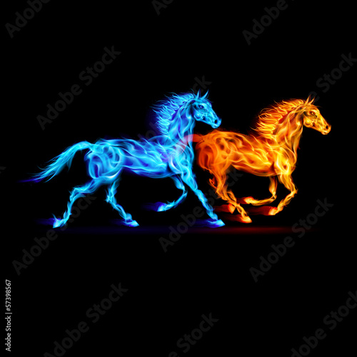 Fire horses.